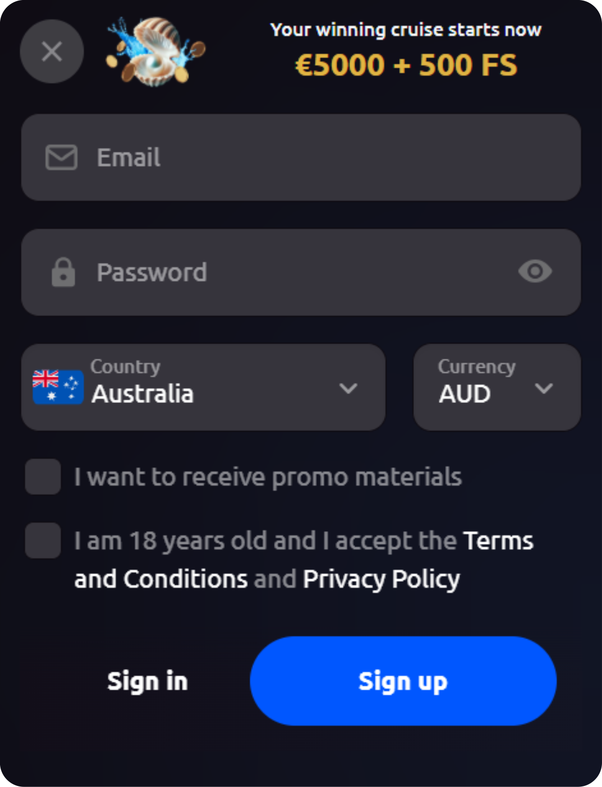crusino sign up